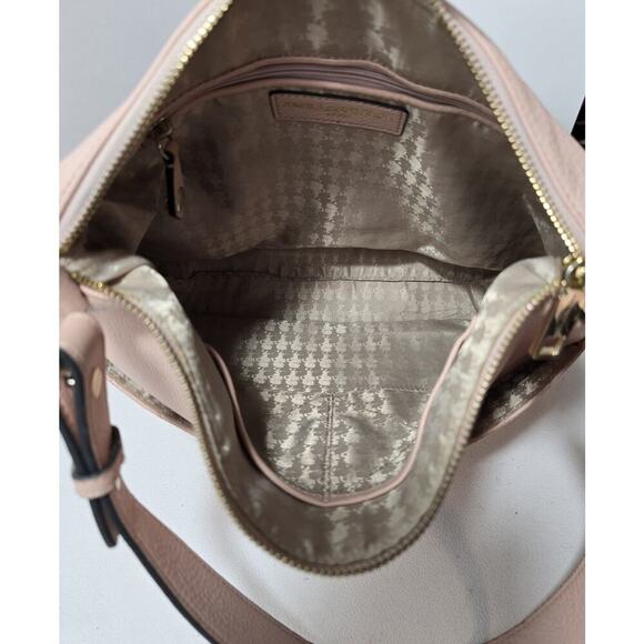 Karl Lagerfeld Paris Leather Hobo Shoulder Bag GiGi Soft Quilted Blush Pink - Picture 13 of 16